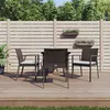 Image de vidaXL Ensemble à manger de jardin 5 pcs coussins résine tressée acier