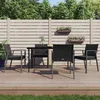 Image de Vidaxl Ensemble Ã Manger De Jardin 7 Pcs Coussins RÃ©sine TressÃ©e Acier