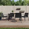 Image de vidaXL Ensemble à manger de jardin 5 pcs coussins résine tressée acier