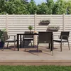 Image de vidaXL Ensemble à manger de jardin 5 pcs coussins résine tressée acier