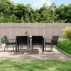 Image de vidaXL Ensemble à manger de jardin 7 pcs coussins résine tressée acier