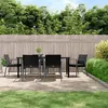 Image de vidaXL Ensemble à manger de jardin 7 pcs coussins résine tressée acier