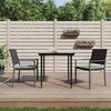 Image de vidaXL Ensemble à manger de jardin 3 pcs coussins résine tressée acier