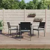 Image de vidaXL Ensemble à manger de jardin 5 pcs coussins résine tressée acier3187002