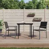 Image de Vidaxl Ensemble Ã Manger De Jardin 3 Pcs RÃ©sine TressÃ©e Acier