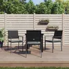 Image de Vidaxl Ensemble Ã Manger De Jardin 5 Pcs Coussins RÃ©sine TressÃ©e Acier