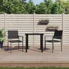 Image de Vidaxl Ensemble Ã Manger De Jardin 3 Pcs RÃ©sine TressÃ©e Acier