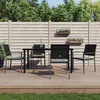 Image de vidaXL Ensemble à manger de jardin 5 pcs coussins résine tressée acier