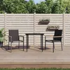 Image de vidaXL Ensemble à manger de jardin 3 pcs noir textilène et acier