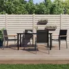 Image de vidaXL Ensemble à manger de jardin 5 pcs noir textilène et acier