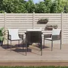 Image de vidaXL Ensemble à manger de jardin 5 pcs coussins résine tressée acier