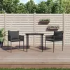 Image de vidaXL Ensemble à manger de jardin 3 pcs coussins résine tressée acier