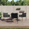 Image de vidaXL Ensemble à manger de jardin 5 pcs coussins résine tressée acier