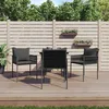 Image de Vidaxl Ensemble Ã Manger De Jardin 5 Pcs Coussins RÃ©sine TressÃ©e Acier
