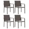 Image de vidaXL Chaises de jardin et coussins lot de 4 marron 56x59x84 cm rotin3187073