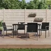 Image de vidaXL Chaises de jardin avec coussins lot de 4 noir 56x59x84 cm rotin3187075