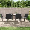 Image de vidaXL Chaises de jardin avec coussins lot de 6 noir 56x59x84 cm rotin3187076
