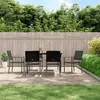 Image de vidaXL Chaises de jardin lot de 6 noir 54x62,5x89 cm résine tressée3187084