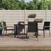 Image de vidaXL Chaises de jardin lot de 4 noir 55x61,5x90cm textilène et acier3187085