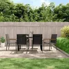 Image de vidaXL Chaises de jardin lot de 6 noir 55x61,5x90cm textilène et acier3187086