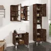 Image de Vidaxl Ensemble D'armoires De Salle De Bain 3 Pcs ChÃªne FumÃ©