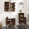 Image de vidaXL Ensemble d'armoires de salle de bain 3 pcs chêne fumé3187609