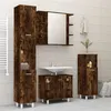 Image de vidaXL Ensemble d'armoires de salle de bain 4 pcs chêne fumé3187612
