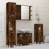 Image de Vidaxl Ensemble D'armoires De Salle De Bain 4 Pcs ChÃªne FumÃ©