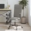 Image de vidaXL Chaise de bureau réglable en hauteur gris foncé tissu353018