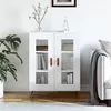Image de vidaXL Buffet Blanc brillant 69,5x34x90 cm Bois d'ingénierie827758