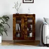 Image de Vidaxl Buffet ChÃªne FumÃ© 69,5x34x90 Cm Bois D'ingÃ©nierie