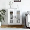 Image de vidaXL Buffet Blanc brillant 69,5x34x90 cm Bois d'ingÃ©nierie