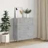 Image de vidaXL Buffet gris bÃ©ton 69,5x34x90 cm bois d'ingÃ©nierie