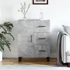 Image de vidaXL Buffet gris béton 69,5x34x90 cm bois d'ingénierie