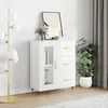 Image de vidaXL Buffet Blanc brillant 69,5x34x90 cm Bois d'ingÃ©nierie