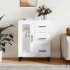 Image de vidaXL Buffet Blanc brillant 69,5x34x90 cm Bois d'ingénierie828070