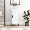 Image de vidaXL Vidaxl Buffet Blanc Brillant 34,5x34x90 Cm Bois D'ingénierie