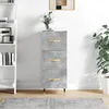 Image de vidaXL Buffet Gris bÃ©ton 34,5x34x90 cm Bois d'ingÃ©nierie