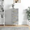 Image de vidaXL Buffet Gris béton 34,5x34x90 cm Bois d'ingénierie828592