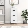 Image de vidaXL Buffet Blanc brillant 34,5x34x90 cm Bois d'ingénierie828614