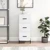 Image de vidaXL Buffet Blanc brillant 34,5x34x90 cm Bois d'ingÃ©nierie