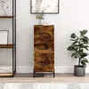 Image de Vidaxl Buffet ChÃªne FumÃ© 34,5x34x90 Cm Bois D'ingÃ©nierie
