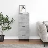 Image de vidaXL Buffet Gris bÃ©ton 34,5x34x90 cm Bois d'ingÃ©nierie