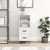 Image de vidaXL Buffet Blanc brillant 34,5x34x90 cm Bois d'ingÃ©nierie