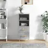 Image de vidaXL Buffet Gris bÃ©ton 34,5x34x90 cm Bois d'ingÃ©nierie