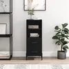 Image de vidaXL Buffet Noir 34,5x34x90 cm Bois d'ingénierie828677
