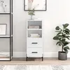 Image de vidaXL Buffet Blanc brillant 34,5x34x90 cm Bois d'ingénierie828678