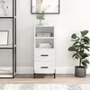 Image de vidaXL Buffet Blanc brillant 34,5x34x90 cm Bois d'ingÃ©nierie