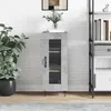 Image de vidaXL Buffet Gris bÃ©ton 34,5x34x90 cm Bois d'ingÃ©nierie