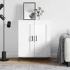 Image de vidaXL Buffet Blanc brillant 69,5x34x90 cm Bois d'ingénierie830198